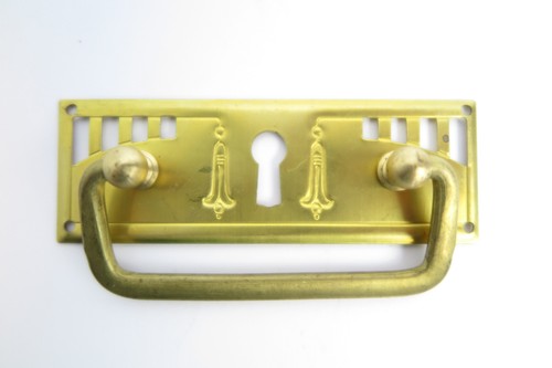 Beschlag Messing Schrankgriff Schubladen Griff Antik Jugendstil Gründerzeit - 第 1/2 張圖片