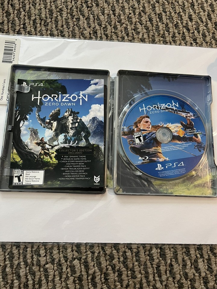 Horizon Zero Dawn SteelBook, PS4, Minty, Collectors Edition, Read