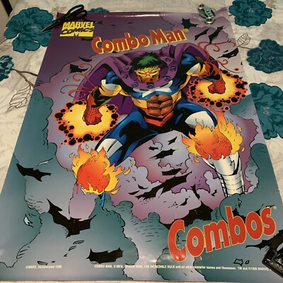 1996 Combos Snacks: Combo Man: Poster: Marvel Comics: 39x27: Promo ...