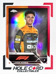 LANDO NORRIS 2023 Topps Chrome Formula 1 F1 #25 Orange Red Refractor (1)