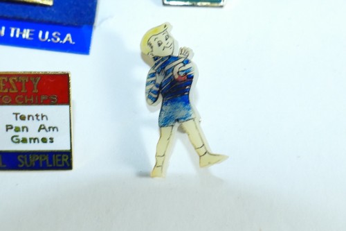 3 VTG Chesty Potato Chips Pins Indianapolis 500, Pan Am, Boy & 1 Krunchers Pin - Picture 3 of 13