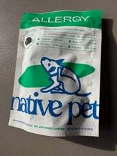 Native Pet Dog Allergy Chews - Natural Skin Allergy Relief - 60 Chews CHICKEN