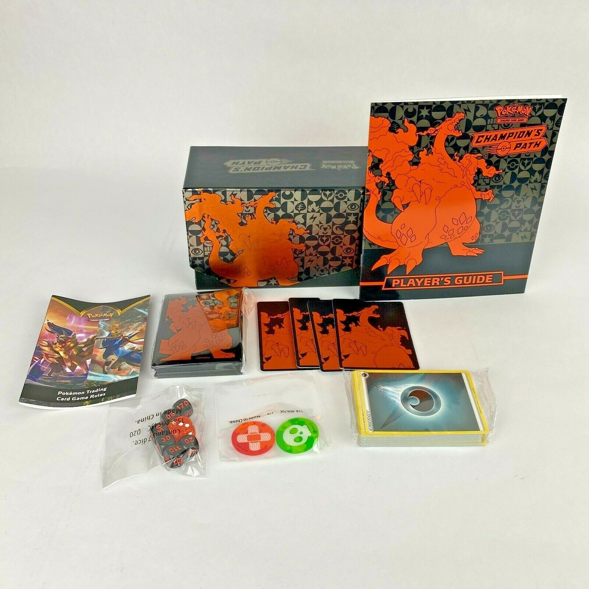 pokemon tcg champion's path elite trainer booster box Pokemon TCG Champions Path Elite Trainer Box ETB Player's Guide - Charizard VMAX