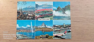Postkarte Switzerland Luzern Vierwaldstättersee Rheinfall ungel_