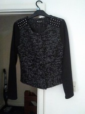 Laura Scott Tweed Jacket With Studs Size 12