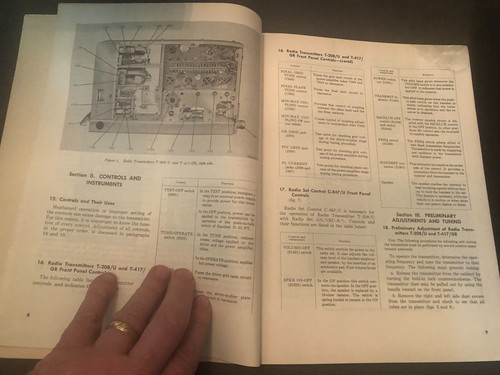1953 Instruction Book by Motorola for Radio Transmitters T-208/U and T-417/GR - Picture 7 of 8