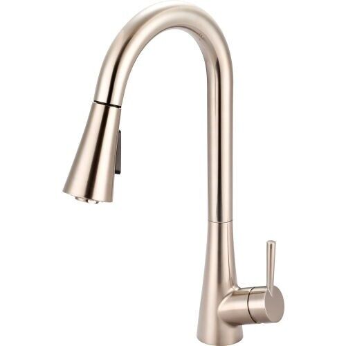 OLYMPIA FAUCETS K-5020-BN Grifo de cocina extraíble de una sola manija níquel cepillado - Imagen 1 de 5