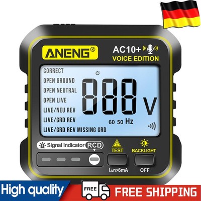 Digital Multimeter Voltage Detector Multi-function Outlet Tester for US/EU Plug