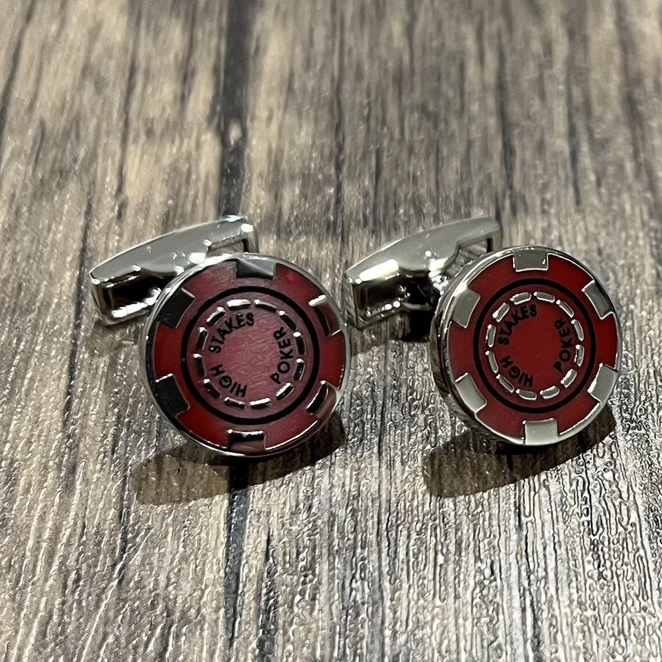 Juego de Casino Poker Gemelos de Alto Apuestas Hombres Cumpleaños Día del Padre Regalo con Caja Foto 4 de 4