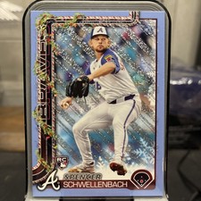 2025 Topps Holiday - Spencer Schwellenbach #H199 Light Blue & White Glitter (RC)