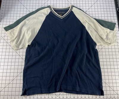 Vintage 90s Y2K Ribbed Knit Boy Band Color Block Surf Skate Hip Hop Shirt Street