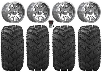 MSA Spark 14'' Wheels Polished 28'' Reptile Tires Can-Am Renegade Outlander