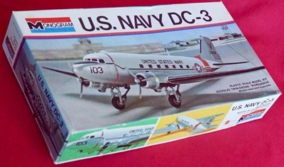 Monogram U.S. Navy DC-3 Kit - NASG Glenview - 1975 Issue - cat. 7590 - Look!