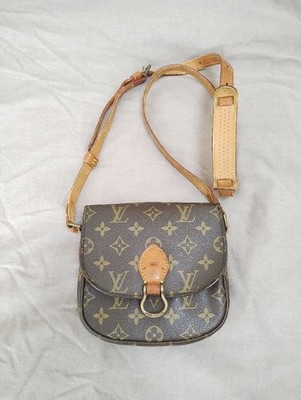 LOUIS VUITTON Canvas Saint Cloud Shoulder Bag Monogram Adjustable Strap Compact