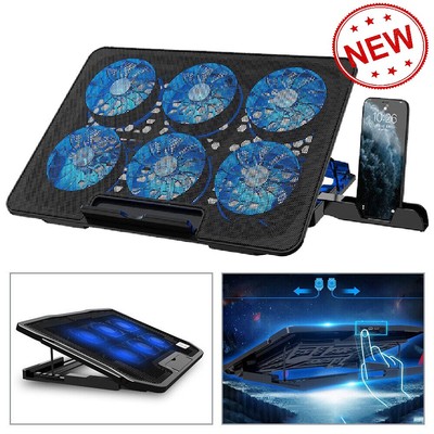 Laptop Cooling Fan Notebook Cooler Stand USB Fan Pad with USB Hub US Stock