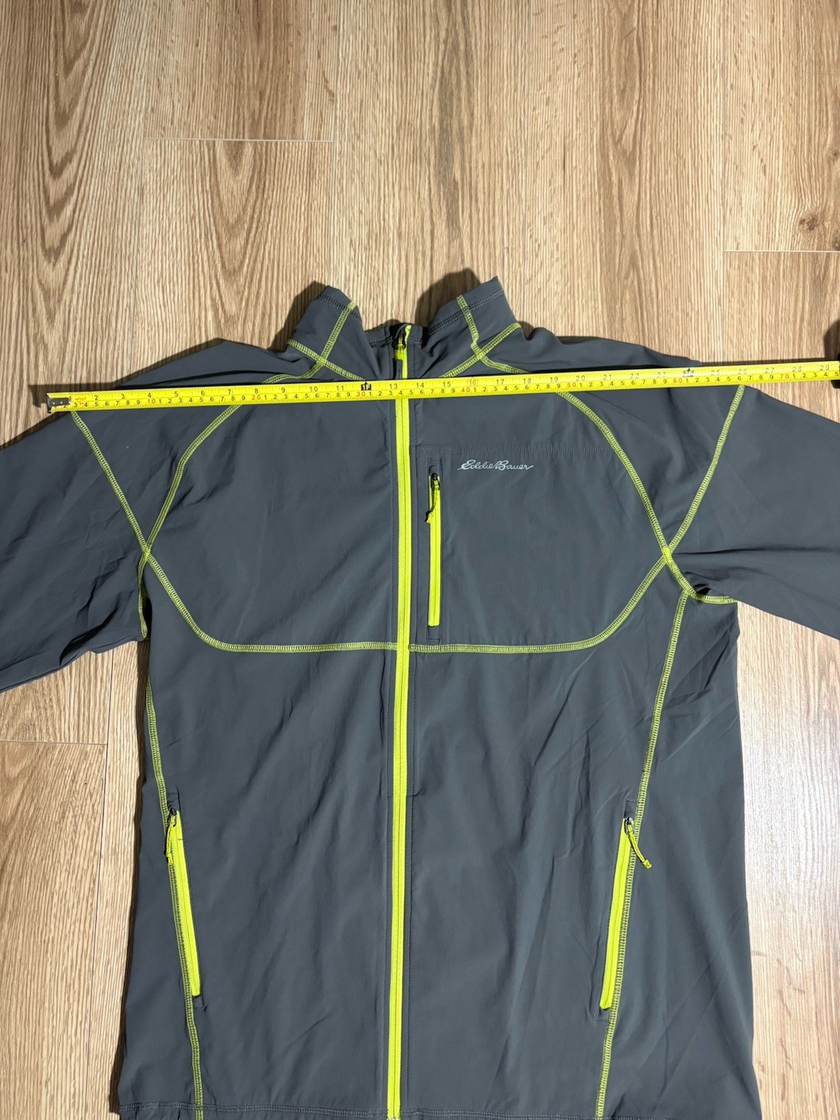 Eddie Bauer Softshell Jacket Gray Yellow Full Zip… - image 21