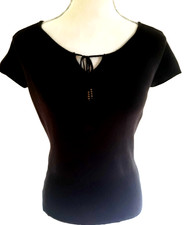 Ann Taylor LOFT Brown Short Sleeve Sweater Size S Tie Neck Soft Knit Top Casual