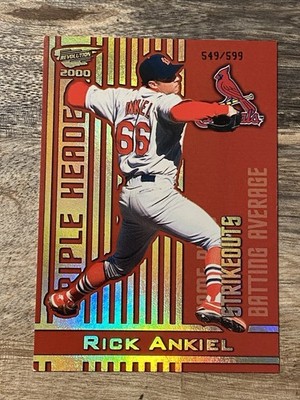 Rick Ankiel 2000 Revolution Triple Header Holographic Gold /599 Cardinals #30