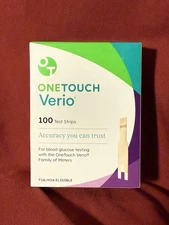 OneTouch Verio Test Strips - Blue, Box of 100 (5388527210) 