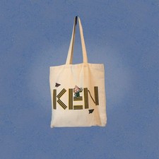 Borsa tote Kenzo per bambini in tela con stampa cartoni animati double face