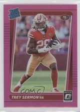 2021 Panini Donruss Optic Rated Rookie Pink Prizm Trey Sermon #224 ww1