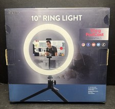 Vivitar 10" LED Halo Ring Light Streaming Vlog PodCast Essentials w/Phone Cradle