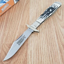 Marbles Large Lockback Folding Knife 4.38" Stainless Steel Blade Stag Handle 482