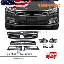For 2016-2019 Vw Passat Front Bumper Upper Lower Grille Wfog Light Reflector For 2016-2019 Vw Passat Front Bumper Upper Lower Grille Wfog Light Reflector