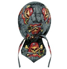 Headwrap DANBANNA Pirate Skulls Du-Rag Skull Cap Doo Rag Bandana
