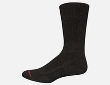 Kirkland Signature Men Athletic Crew Full-Cushion Socks, Black, 8 Pairs