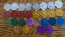28 chips aluminum AA Alcoholics Anonymous Coins