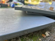 Plastic Pad 8 ft Square, 6 pack of 32"x48" Connectable Hot Tub Mats, Gray