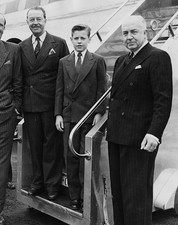 Sir Miles Thomas Chairman of Ministry of Aviation BOAC with Harold- Old Photo