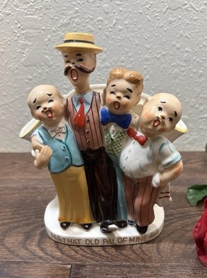 Vintage Dickson Japan  Old Pal Of Mine  Porcelain Planter Barbershop Quartet