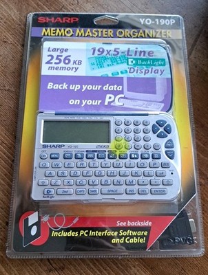 NOS Sharp Memo Master Organizer # YO-190P  Includes Accessories Sealed
