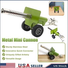 Firecracker Artillery Cannon Model, Stainless Steel Mini Cannon Statue Ornaments