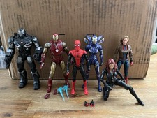 Marvel Legends Vengadores Lote de 6 Figuras Iron Man, Máquina de Guerra, Spiderman Etc