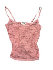 Victoria's Secret Pink Floral Lace Cami Spaghetti Strap Tank Top
