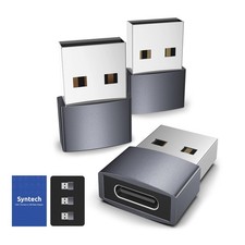 Syntech USB C Female to USB Male Adapter Pack of 3 Travel Must Haves, Aluminum 