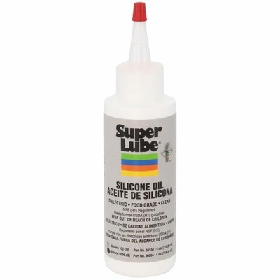 Super Lube Silicone Oil High & Low Temp CST 5000 cSt - 4oz Bottle, Clear