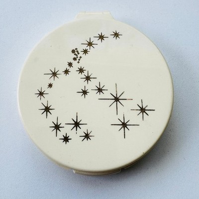 VTG MCM Max Factor Hollywood Creme Puff Compact Starburst Tempting Touch Natural