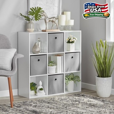 Mainstays 9 Cube Storage Organizer, White