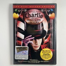 Charlie & The Chocolate Factory SEALED Johnny Depp Tim Burton Freddie Highmore
