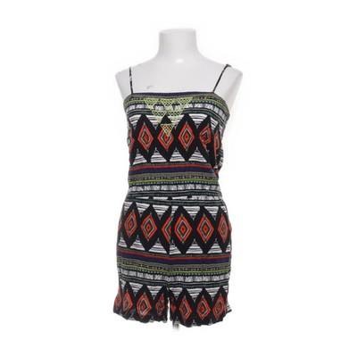 MRP, Jumpsuit, Größe: M, Schwarz/Rot/Mehrfarbig, Viskose, Chevron, Damen #Hks