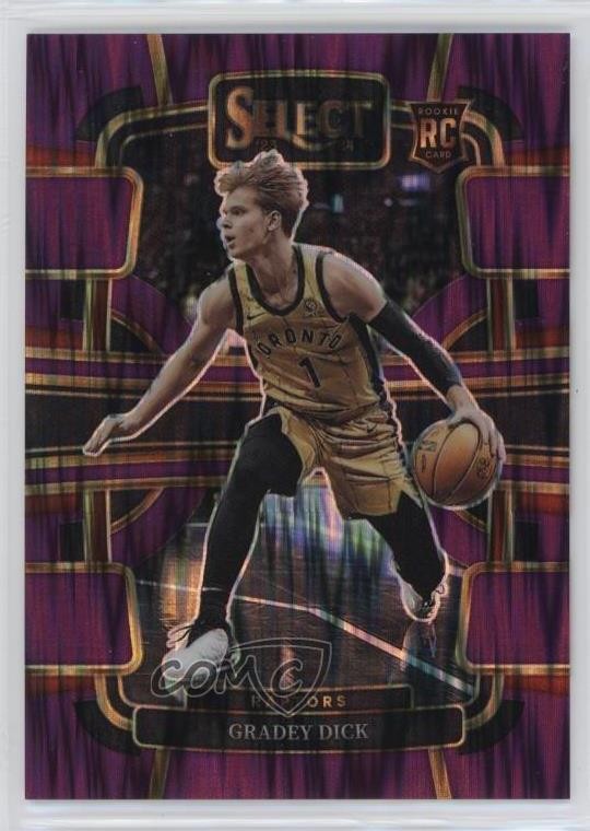 2023-24 Panini Select Concourse Purple Flash Prizm 150/175 Gradey Dick #90 11ng