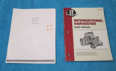 INTERNATIONAL HARVESTER IH-202 SHOP MANUAL & SCHEMATICS 656, 666, 664 MODELS