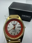Vintage Seiko 5 Automatic 7009-876A Gold Tone Mens Watch Japan Running