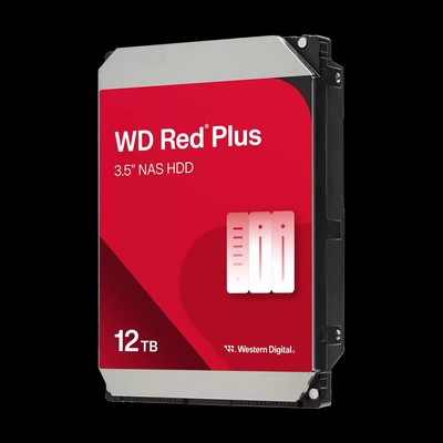 Western Digital WD 12TB Red Plus NAS SATA HDD Internal Hard Drive HDD-WD120EFGX