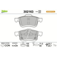 Valeo 302163 Bremsbelagsatz FüR Fiat 500L 351 352 Bremse BremsbeläGe