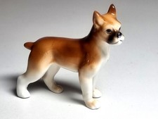 Vintage Boxer Dog Figurine Porcelain Ceramic Brown Boxer Dog Ornament